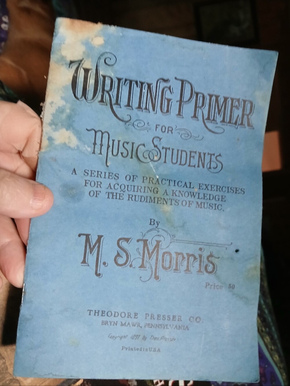 1891 Writing Primer Music Booklet